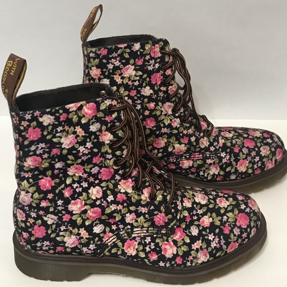 Dr. Martens Shoes - Dr. Martens Floral Canvas Boots